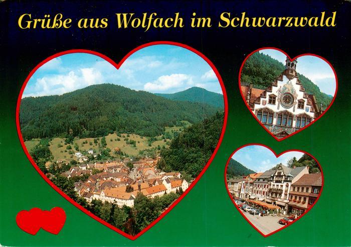 Wolfach Schwarzwald Fliegeraufnahme Volutengiebel Marktplatz