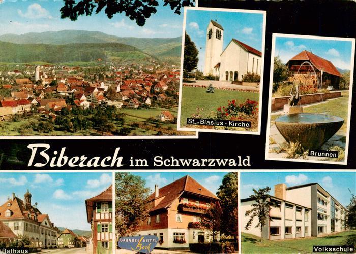 Biberach Baden Panorama St Blasius Kirche Brunnen Rathaus Bahnhof Hotel Beck Vol