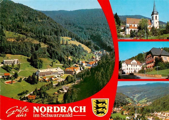 Nordrach Fliegeraufnahme Kirche Ortspartie Panorama