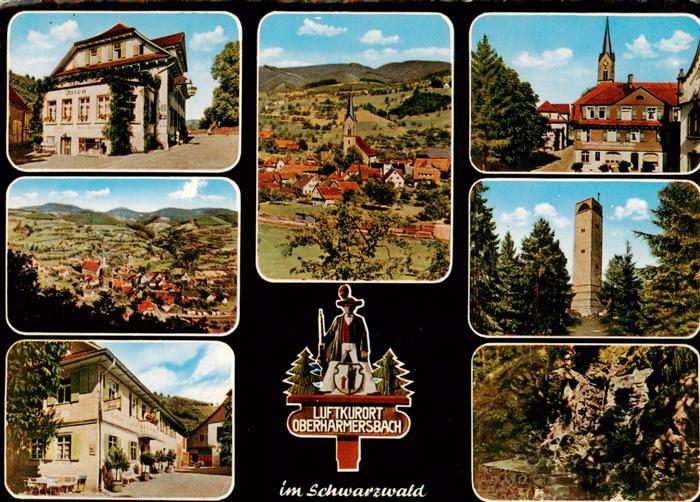 Oberharmersbach Gasthaus Baeren Panorama Gasthaus Kirche Aussichtsturm Park