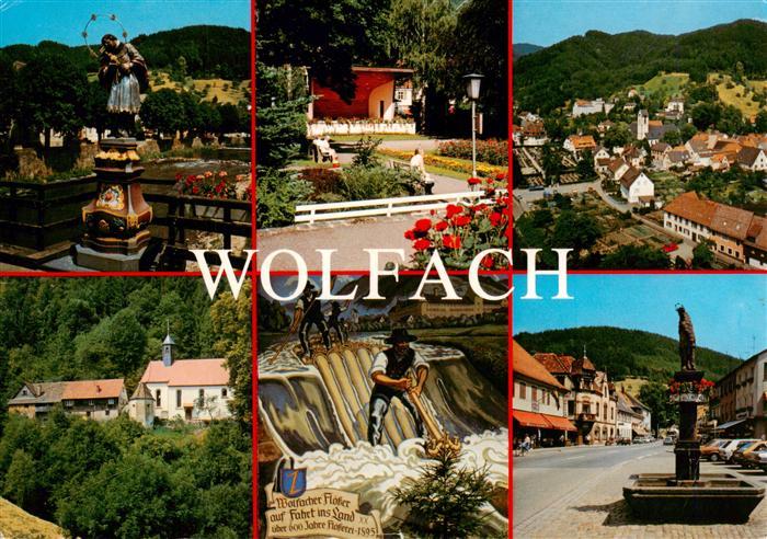 Wolfach Schwarzwald Denkmal Konzertbuehne Panorama Kirche Wolfacher Floesser Bru