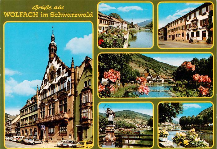 Wolfach Schwarzwald Ortsansicht Kinzigpartien Brunnen