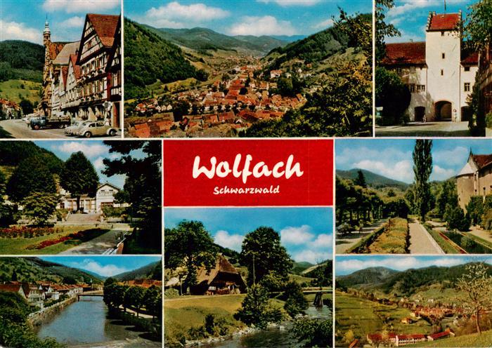 Wolfach Schwarzwald Ortspartie Panorama Stadtturm Park Kinzigpartie Schwarzwaldh