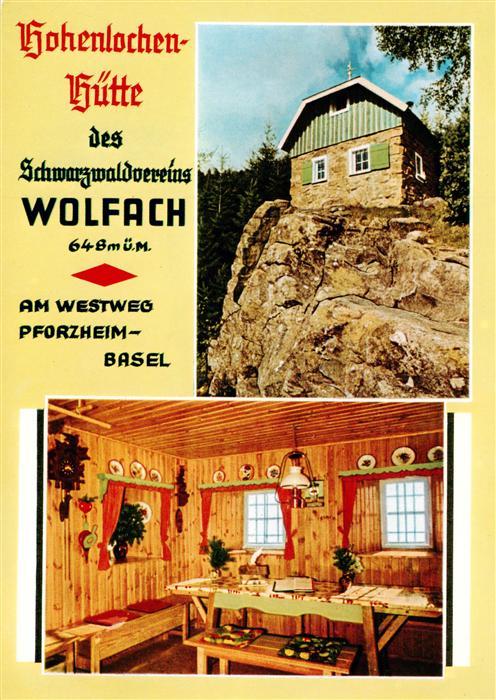 Wolfach Schwarzwald Hohenlochen Huette Gastraum