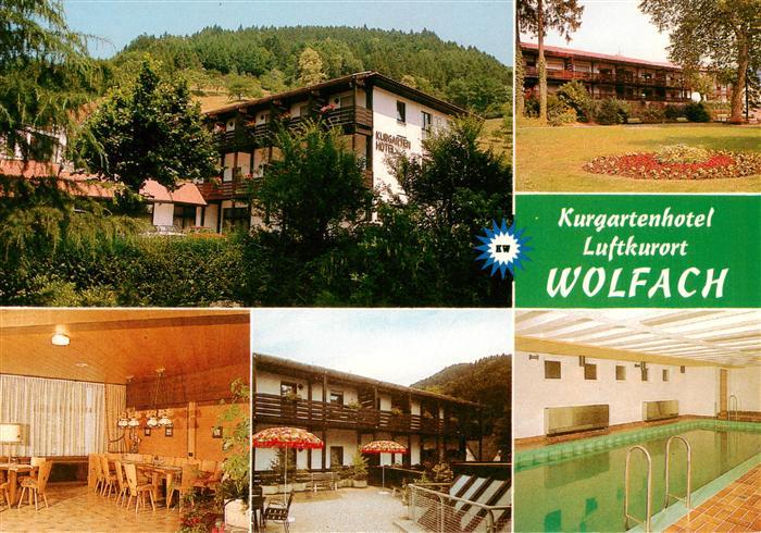 Wolfach Schwarzwald Kurgarten Hotel Park Gastraum Hallenbad