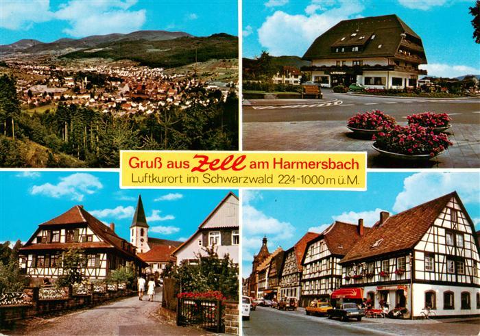 Zell Harmersbach Panorama Gasthaus Sonne Pfarrhofgraben Hauptstrasse