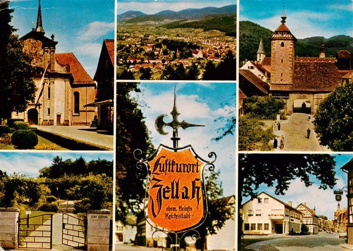 Zell Harmersbach Wallfahrtskirche Eingang Panorama Luftkurort Schild Storchentur