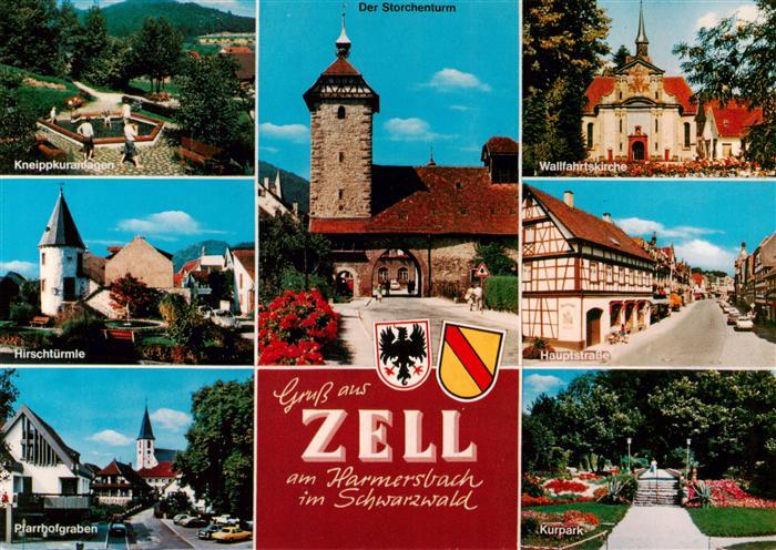 Zell Harmersbach Kneippkuranlagen Storchenturm Wallfahrtskirche Hirschtuermle Ha
