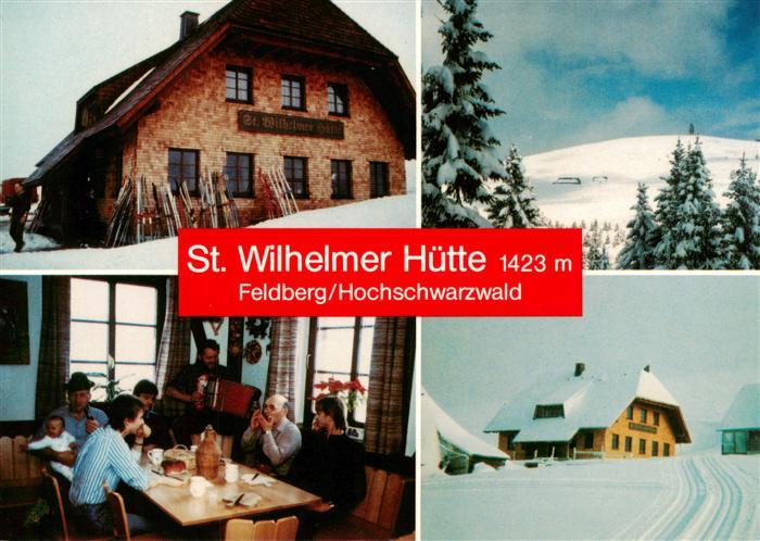 Feldberg 1450m Schwarzwald St Wilhelmer Huette Gaststube Winterpanorama