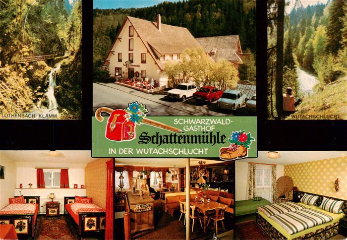 Loeffingen Schwarzwaldgasthof Schattenmuehle Lothenbach Klamm Wutachschucht Gast