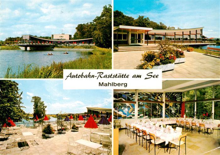 Mahlberg Baden BAB Raststaette am See Terrasse Gastraum