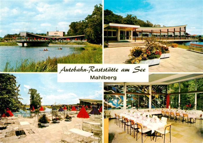 Mahlberg Baden Autobahn Raststaette am See Terrasse Gastraum