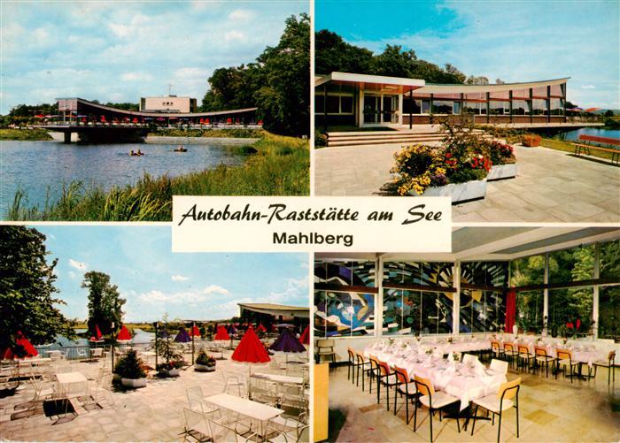 Mahlberg Baden Autobahn Raststaette am See Terrasse Gastraum