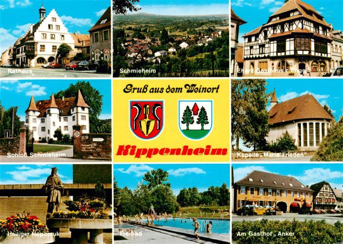 Kippenheim Rathaus Schmieheim Gasthaus zum Engel Schloss Schmieheim Kapelle Mari
