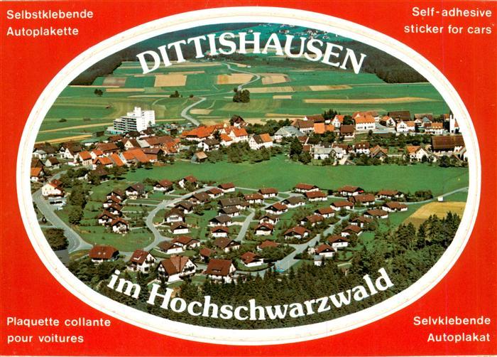 Dittishausen Loeffingen Fliegeraufnahme Selbstklebende Autoplakette