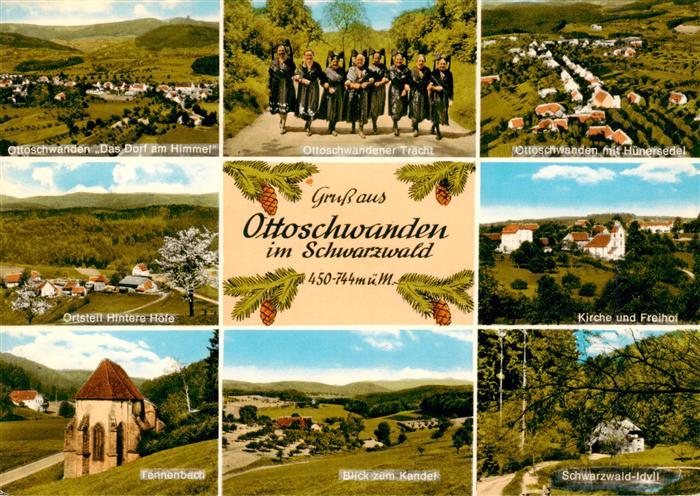 Ottoschwanden Freiamt Panorama Trachtenfrauen Huenersedel Hintere Hoefe Kirche F