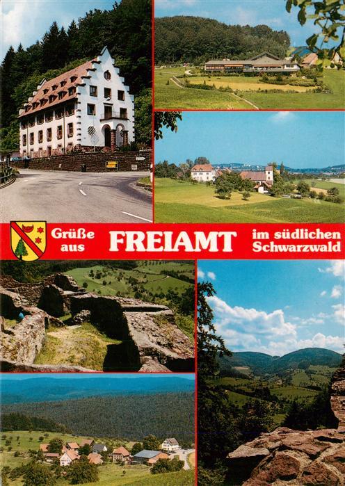Freiamt Emmendingen BW Rathaus Kurhaus Panorama Burgruine