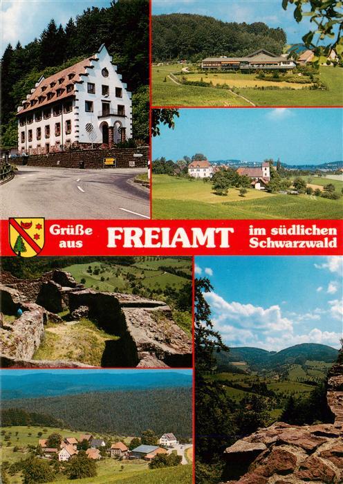 Freiamt Emmendingen BW Rathaus Kurhaus Panorama Burgruine