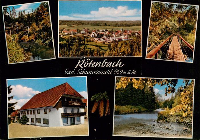 Roetenbach Baden Schwarzwald Bruecken Panorama Gasthof Cafe Zum Adler Flussparti