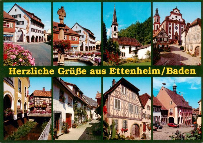 Ettenheim Rathaus Brunnen Kirche Kanal Gasse Fachwerkhaus Barockkirche