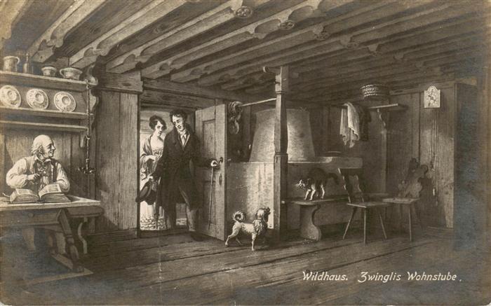 Wildhaus  SG Zwinglis Wohnstube Kuenstlerkarte