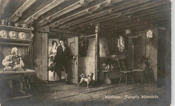 Wildhaus  SG Zwinglis Wohnstube Kuenstlerkarte