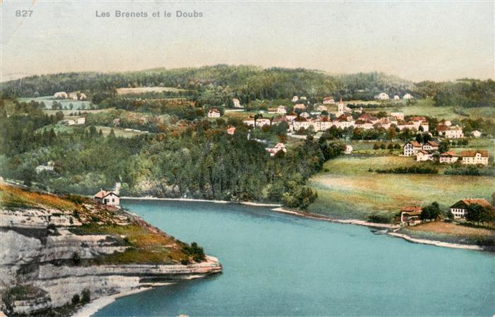 Les-Brenets NE Vue panoramique et le Doubs