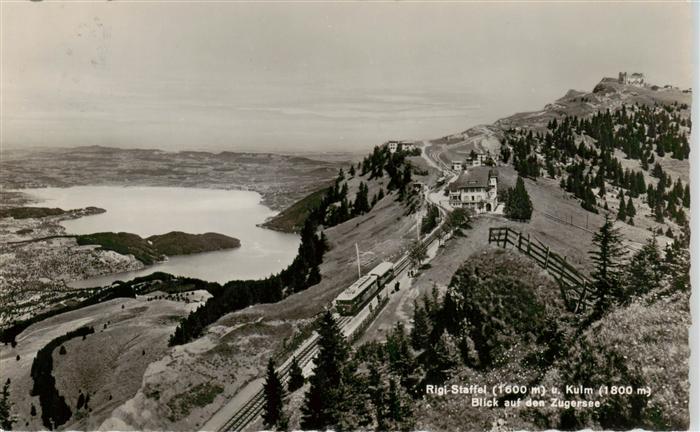Rigi Staffel und Kulm Panorama Blick auf den Zugersee