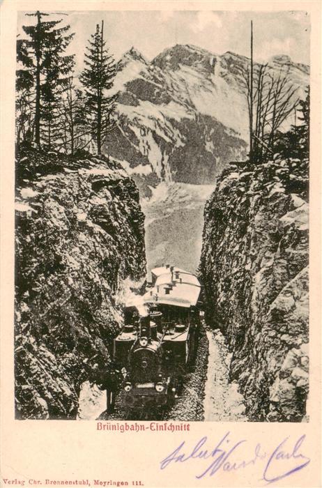 Bruenig  OW Bruenigbahn Passhoehe Einschnitt