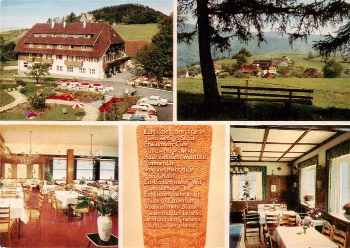 Langackern Horben Hotel Gasthof zum Engel Restaurant Landschaftspanorama Schwarz