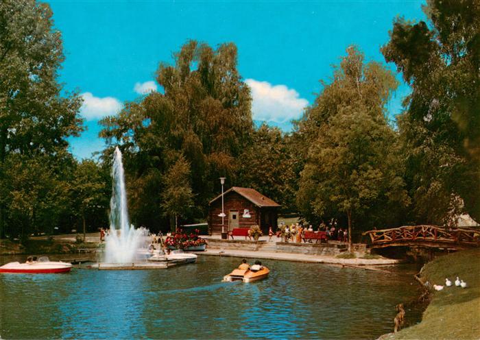Waldkirch Breisgau Stadtrainsee Fontaene Tretboot