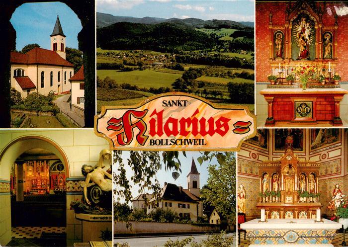 Bollschweil Katholische Pfarrkirche St. Hilarius Innenansichten Altar Landschaft