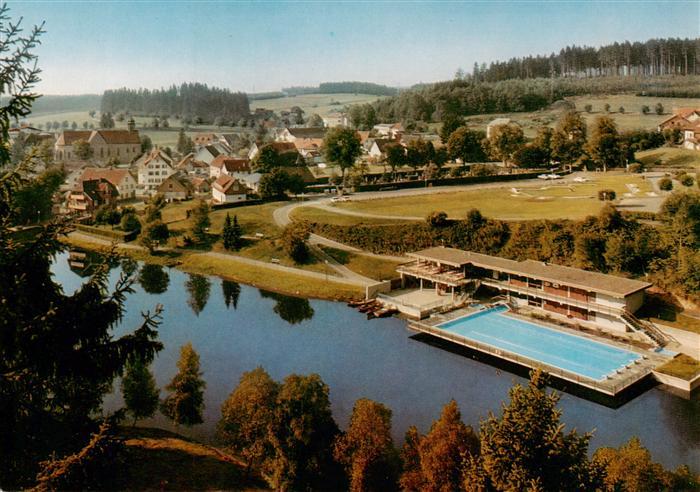 Friedenweiler Klostersee mit Freischwimmbad Kurort im Schwarzwald