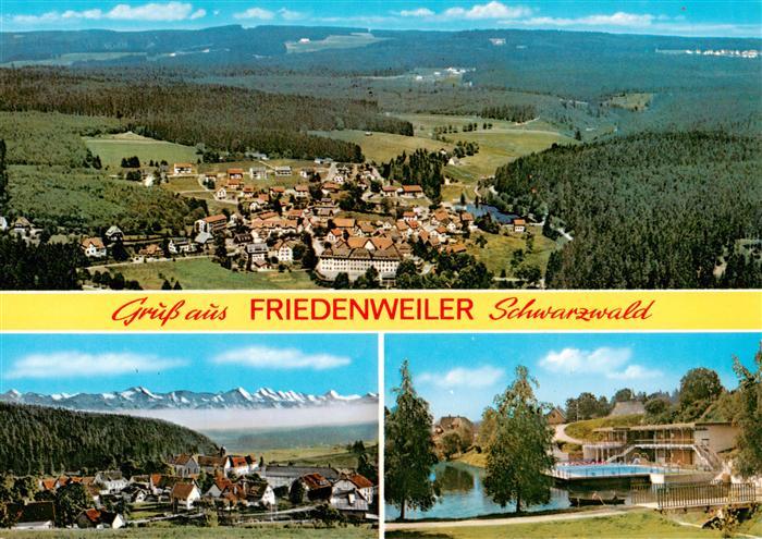 Friedenweiler Panorama Kurort Wintersportplatz im Schwarzwald Luftaufnahme Alpen