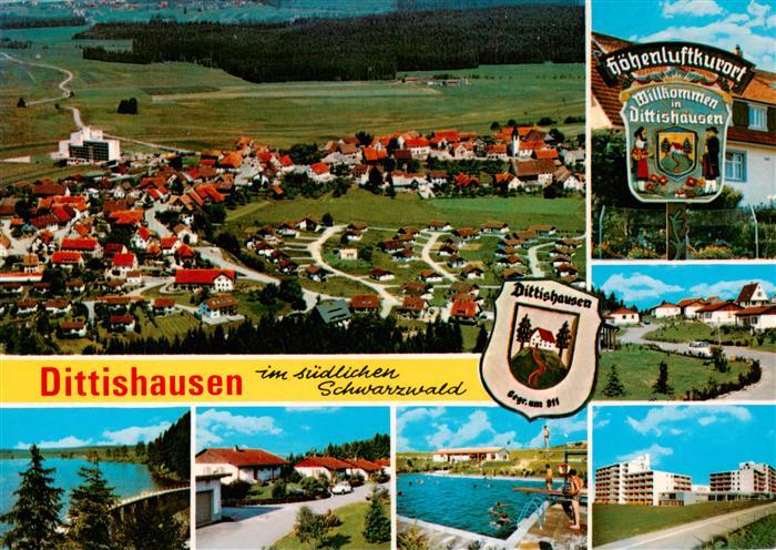 Dittishausen Loeffingen Panorama Luftaufnahme Teilansichten Freibad
