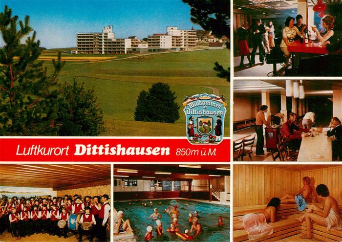 Dittishausen Loeffingen Luftkurort im Schwarzwald Hallenbad Musikkapelle Kegelba