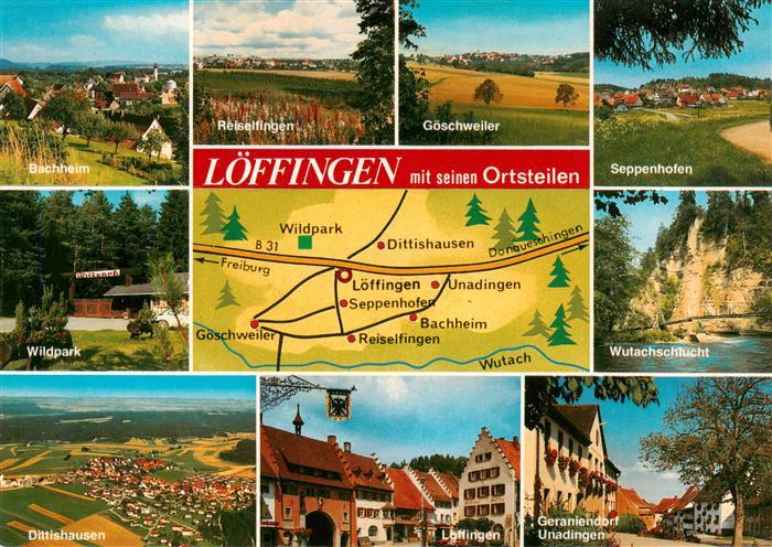 Loeffingen mit seinen Ortsteilen Wildpark Wutachschlucht Landkarte