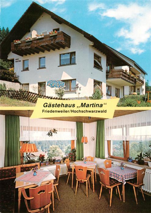Friedenweiler Gaestehaus Martina Gaststube