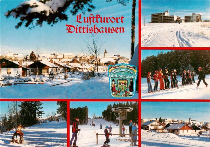 Dittishausen Loeffingen Panorama Appartementhaus Skischule Rodeln Skilift