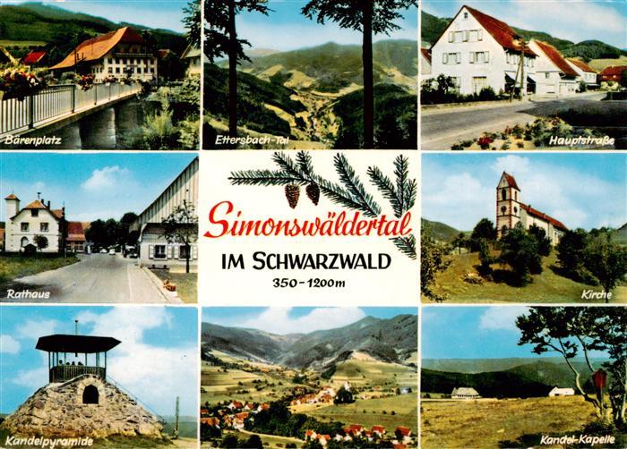 Simonswald Simonswaeldertal Ortsansichten Baerenplatz Rathaus Hauptstrasse Kirch