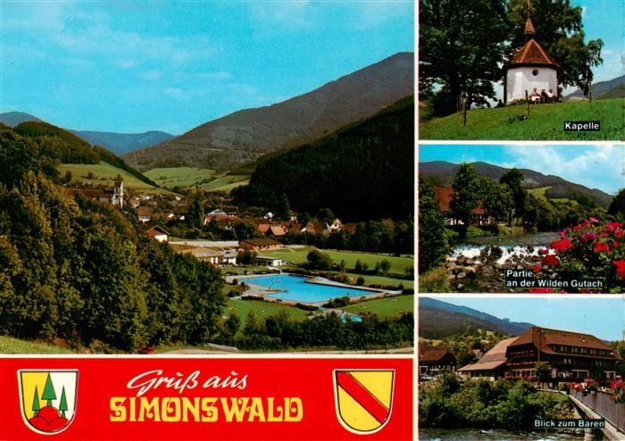 Simonswald Simonswaeldertal Panorama Schwarzwald Kapelle Partie an der Wilden Gu