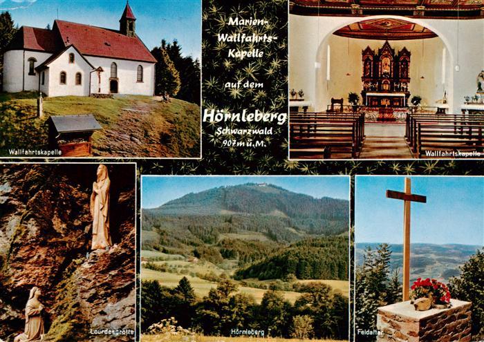 Oberwinden  Elztal BW Marien-Wallfahrtskapelle Hoernleberg Innenansicht Lourdesg