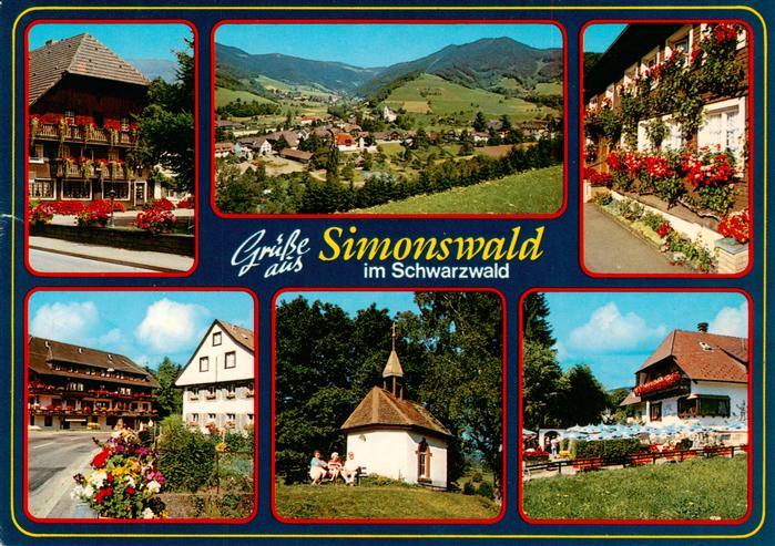 Simonswald Simonswaeldertal Panorama Hotel Restaurant Blumenschmuck Kapelle
