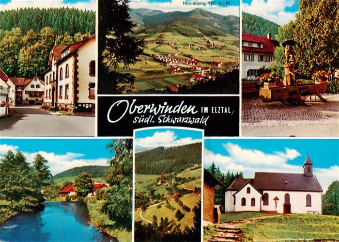 Oberwinden  Elztal BW Teilansichten Panorama Holzbrunnen Kirche