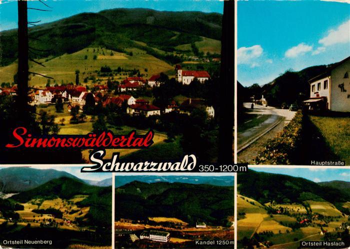 Simonswaeldertal Simonswald Panorama Hauptstrasse OT Neuenberg Kandel OT Haslach