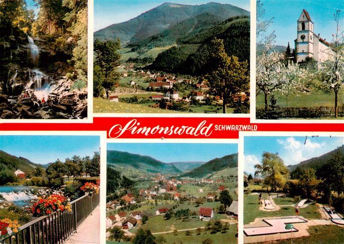 Simonswald Simonswaeldertal Wasserfall Panorama Kirche Fliegeraufnahme Minigolf