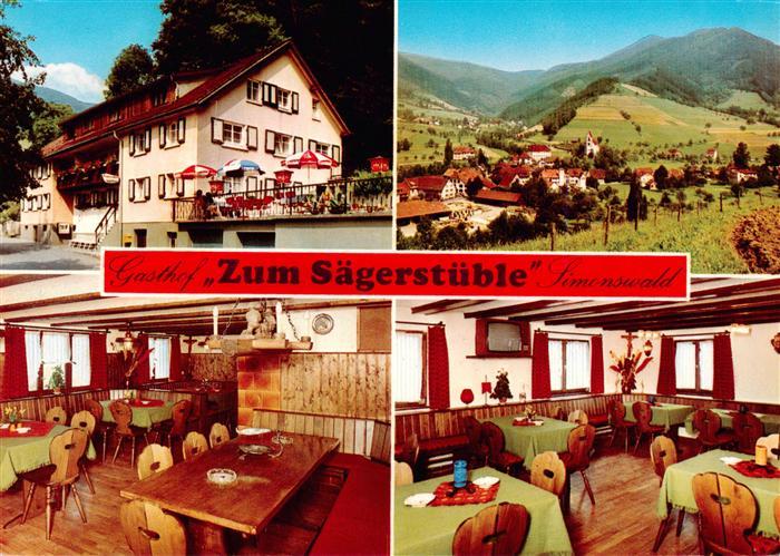Simonswald Simonswaeldertal Gasthof Pension Zum Saegerstueble Gastraeume