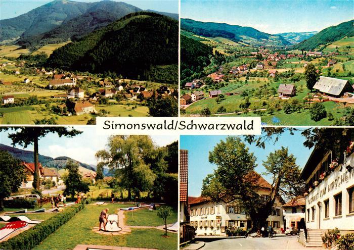 Simonswald Simonswaeldertal Fliegeraufnahme Minigolf Gasthaus zum Hirschen