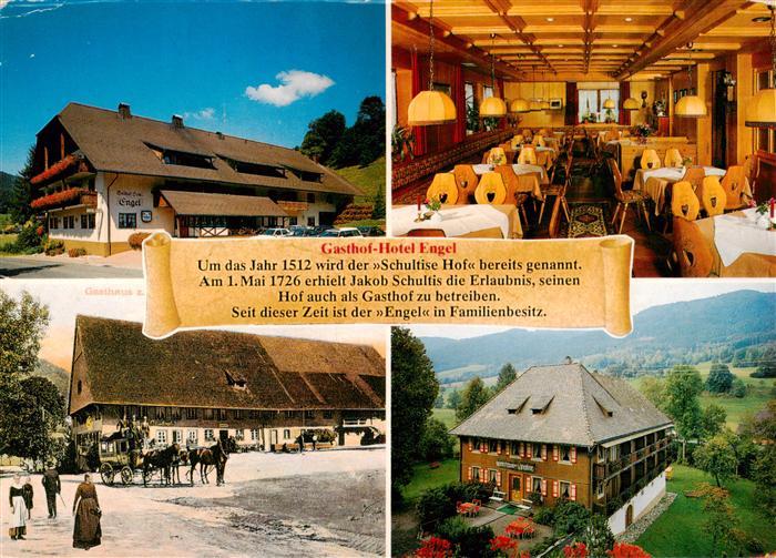 Obersimonswald Gasthof Hotel Engel Gastraum Pferdekutsche Panorama