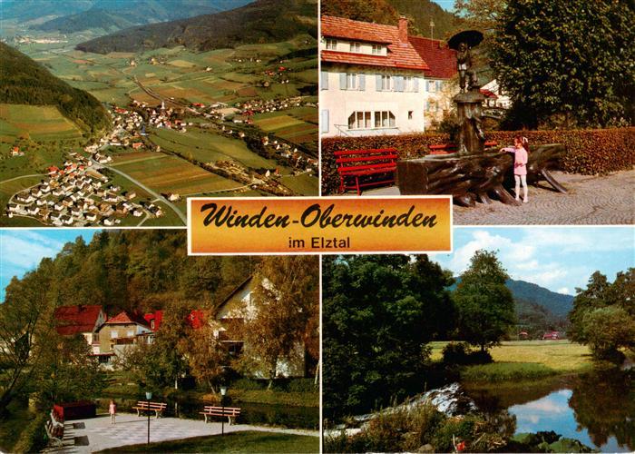 Oberwinden  Elztal BW Fliegeraufnahme Brunnen Parkpartien